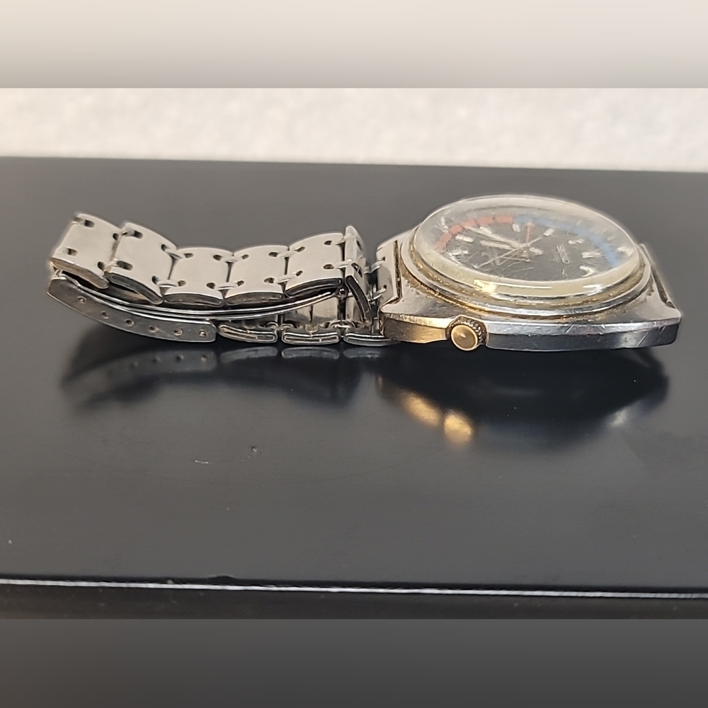 Vintage 1971 Seiko 6117 6410 Navigator Timer Manual Wind Men's Watch - Picture 7 of 11